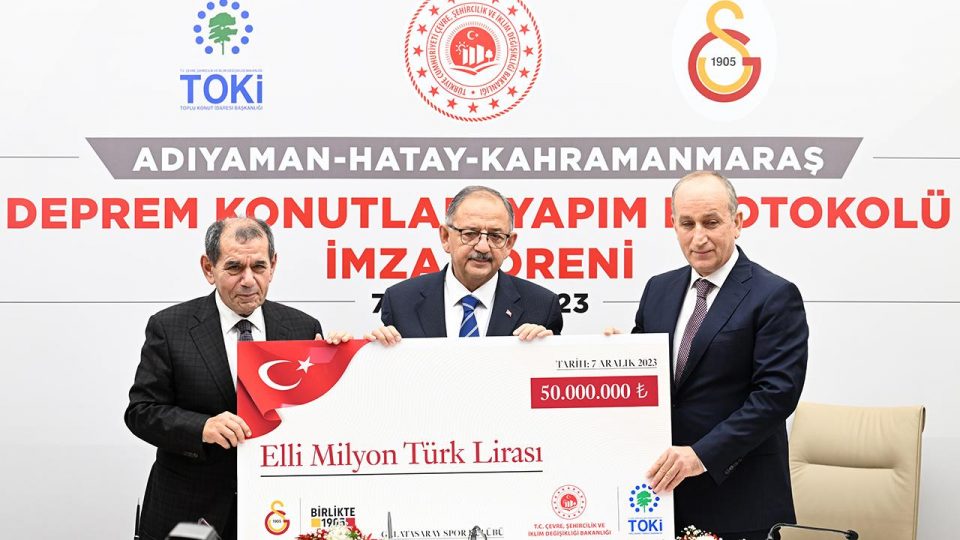 Galatasaray’dan deprem bölgesine 300 kalıcı konut